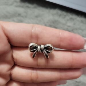 Silver Bow Tie Pin